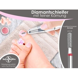 Foot Care Diamond Grinder Cone Manicure Milling Cutter Pedicure Cutter Attachment Fine for Finer Work on Nails and Cuticles