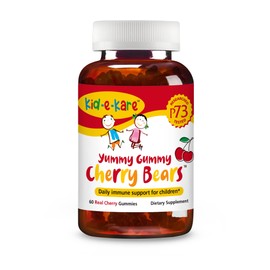 North American Herb & Spice Kid-e-kare - Oso de cereza delicioso, 60 gomitas de cereza real, apoyo inmunológico diario para niños, con oréganol P73 y 