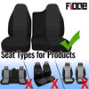 FIOQE Black Oxford Fabric Seat Protectors for Ford Ranger 1998