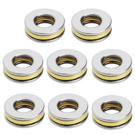 YINETTECH 8pcs F8-16M Thrust Ball Bearings 8mm x 16mm x 5mm Chrome Steel Single Direction Miniature High Precision Flat Steel Bearings Set