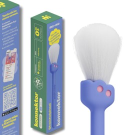 mo:mo konnektor – Stroking Brush for Gentle Baby Massages & Bonding, Promotes Relaxation, Touch Sense & Early Childhood Development, 100% Vegan, Washable & Safe (Blueberry)