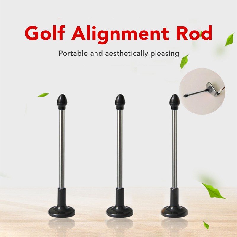 Golf Alignment Rod Stainless Steel Retractable Magnetic Club Alignment Stick