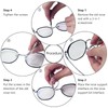 Embedded Transparent White Spiral Nose Pad for Optical Glasses, Sunglasses