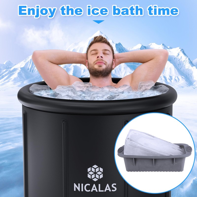 Ice Block Mold for Ice Bath,6 Pack 15lbs Large Ice