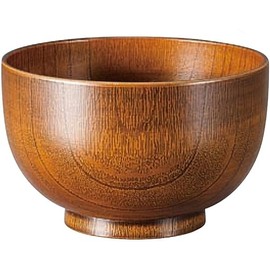 J-kitchens 889171 Bowl, Miso Soup, Soup Bowl, Preference, Bowl, Lacquerware, Wood, 4.8 x 3.0 inches (12.2 x 7.6 cm), 16.9 fl oz (500 cc), Tableware, Made in Japan