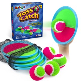 Ayeboovi Ayeboovi Toss and Catch Ball Set Outdoor Toys for Kids Yard Games Beach Toys Outside Games for 3 4 5 6 7 8 9 10 Year Old Boys Girls (Upgraded)