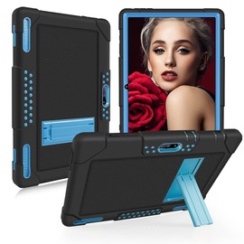 Hoibon Case for Pritom M10 Tablet 10 inch,Kids Friendly with Kickstand Shockproof Case for FANGOR F-X10/qunyiCO Y10/Voger priorpad X100/Digiland Tab Model:DL1036/Gateway 10.1 HD Tablet (BlackBlue)
