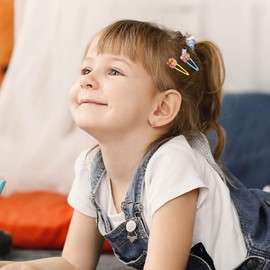 Pack of 8 Girls' Mouse Hair Clips, Children's Hair Clips, Hair Clips Set, Mini Hair Clips, Colourful Hair Clips, Cute Cartoon Hair Clips for Little Girls