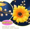 Asooll Sunflower Wedding Hair Pins Gold Pearl Hair Accessories Leaf