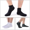 Monxiery Mens 100% Cotton Cushioned Ankel Socks, Athletic Performance Running