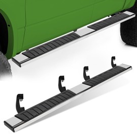 TNMT 6" Running Boards Compatible with 2007-2018 Chevy Silverado 1500 Crew Cab, Chrome Mirror Stainless Steel Side Steps Rails Nerf Bars for Truck (Only for Gasoline)