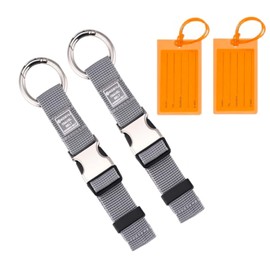 2PCS Add a Bag Luggage Strap Jacket Gripper,Heavy Duty Luggage Straps Carry-on Baggage Suitcase Straps Belts Travel Accessories Carry Your Extra Bags (Grey)
