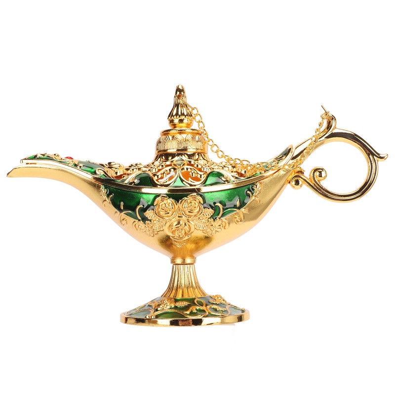 Magic Genie Lamp Exquisite Colorfast Eye Catching Alloy Embossed Pattern