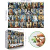 Blueforest 1000 Piece Puzzle for Adults - Stained Glass Cats