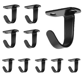 diyfixlcd 10pcs Stainless Steel top Hook, Towel Hooks, Clothing Hooks, Heavy Coat Hooks, roof Ceiling Hooks Matte Black