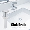 Bathroom Sink Drain Electroplating Popup Wash Basin Drainer Stopper NonOverflow(Popup