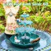 3 Tiered Birdbath Solar Fountain, 6.5W Solar Water Fountain with