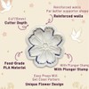 Flower Cookie Cutters Butterfly with Plunger Stamps Handle Detailed 3.5"