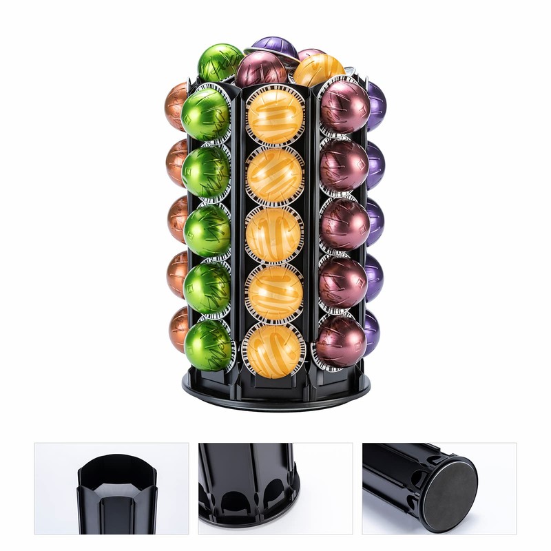 Rice Rat Coffee Pod Carousel Holder with Central Additional Pods