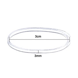 Eboot 500 Pcs Clear Hair Elastic Rubber Bands 1.2 Inches in Diameter & 3 mm in Width Mini Rubber Bands, Easy Glide Hold Styling Small Hair Ties Ponytail Elastics Holders for Braids