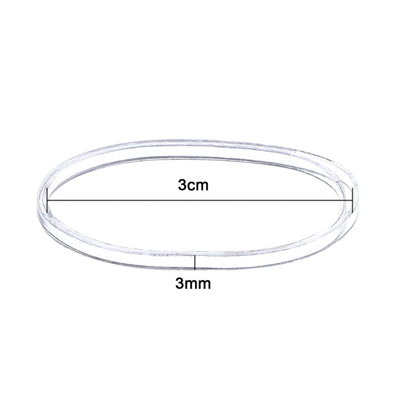 Eboot 500 Pcs Clear Hair Elastic Rubber Bands 1.2 Inches