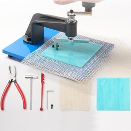 Stained Glass Cutter 0.39-3.93'' Lens,Non-Slip Glass Circle Cutter,Glass Cutters for Stained Glass,Circle Glass Cutter,Circular Glass Cutter,Stained Glass & Regular Glass