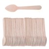 250PCS Wooden Cutlery Teaspoon Eco-Friendly 11cm Party Home Kitchen Utensil