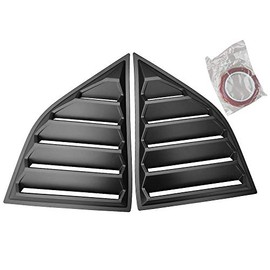 IKON MOTORSPORTS, Side Window Louvers Compatible With 2008-2022 Dodge Challenger, XE V4 Style Matte Black Window Louver Sun Shade Rain Guard Vents 2PC, 2009 2010 2011 2018 2019 2020