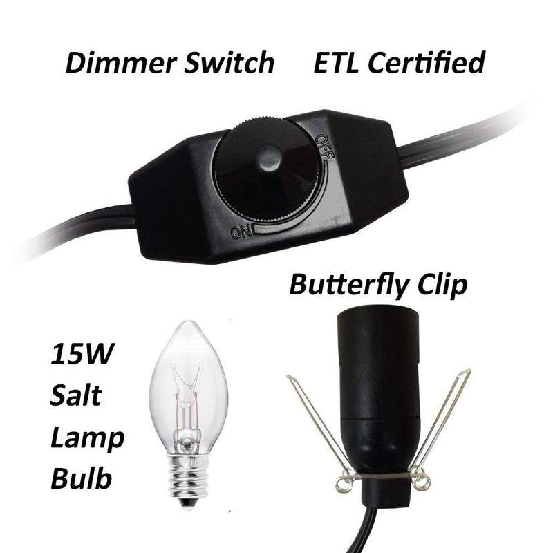 OHLGT 2 Packs Himalayan Salt Lamp Cord Replacement with Dimmer