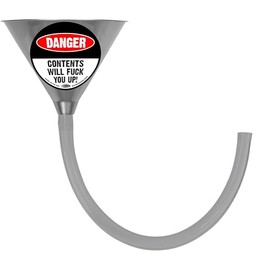 Head Rush Danger Contents WFYU Beer Bong - Beer Funnel with Long Tube - Beer Accessories & Drinking Games for Adults Party - Drink Funnel with a Thick Flexible Hose - Ultimate (2FT)