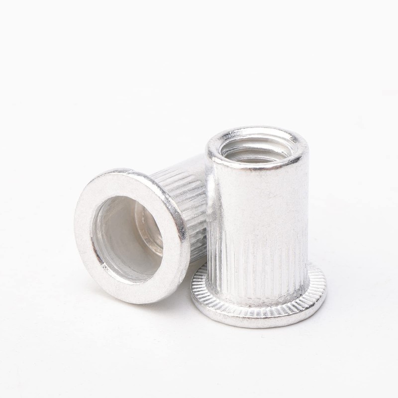 Rowiz 100 PCS M8 8mm Flat Head Aluminum Rivet Nut