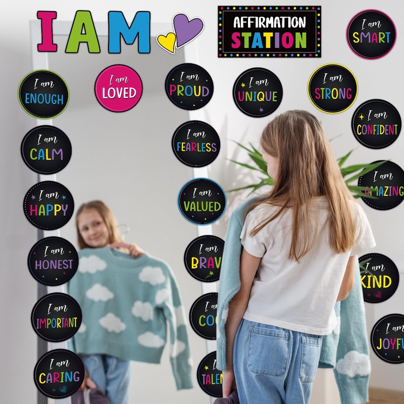 Frienda Affirmation Station Bulletin Board Set Motivational Posters Classroom Mirror