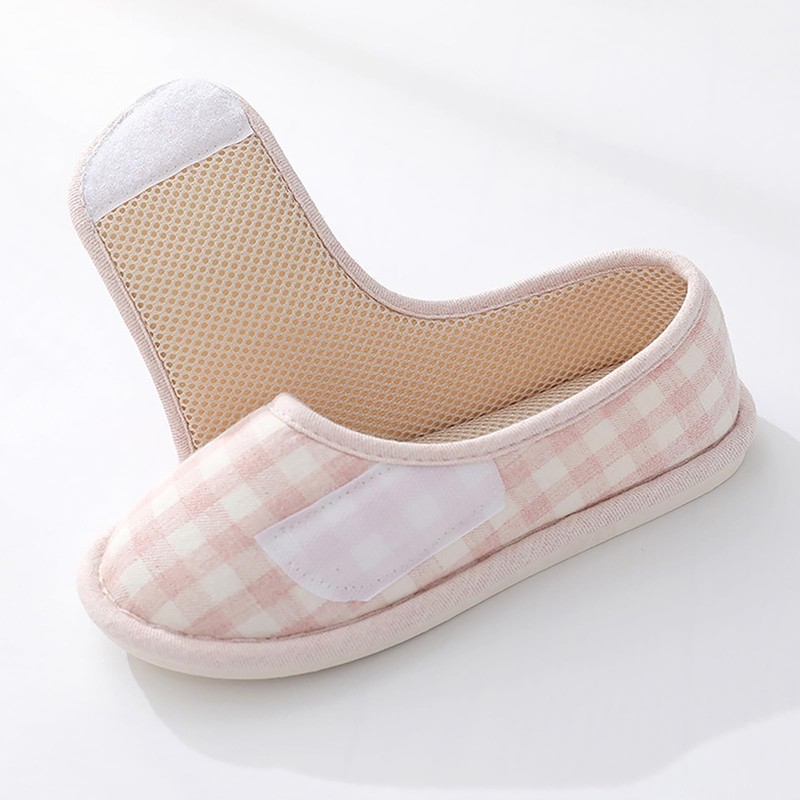 Women’s Extra Wide Easy Closure Jewel Slippers for Seniors, Elderly,