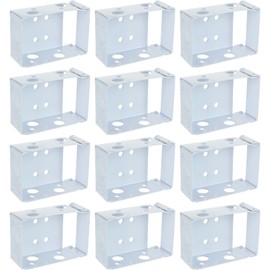 ZOEYES 12 Pcs Blind Brackets 2 Inch Low Profile Mounting Bracket for Window Blinds (White)