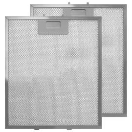 SPARES2GO Universal Cooker Hood Metal Mesh Filter (305 x 267mm, Pack of 2)