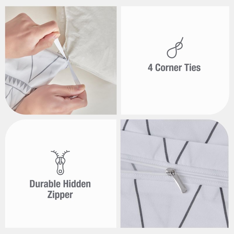 Lekesky Bed Linen (220 x 240 cm), 3 Pieces, Duvet