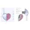 WooTeck 64GB Crystal Loving Heart Jewelry USB Flash Drive Pendrive