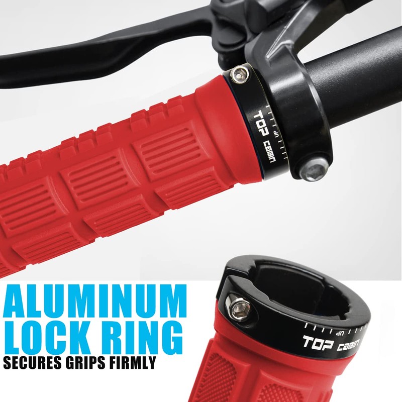 TOPCABIN Bike Grips Double Lock on Locking Bicycle Handlebar Grips