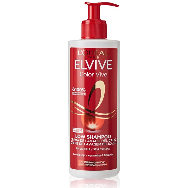 L'Oréal Paris Color-Vive - low Shampoo milde Reinigungs-Creme, 1er Pack (1 x 400 ml)