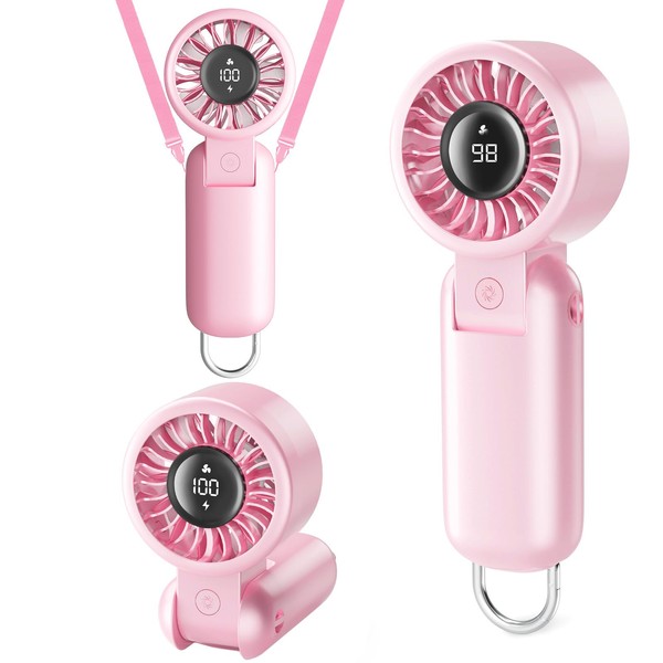 U UZOPI Portable Handheld Fan, 3-in-1 Foldable Mini Personal Desk