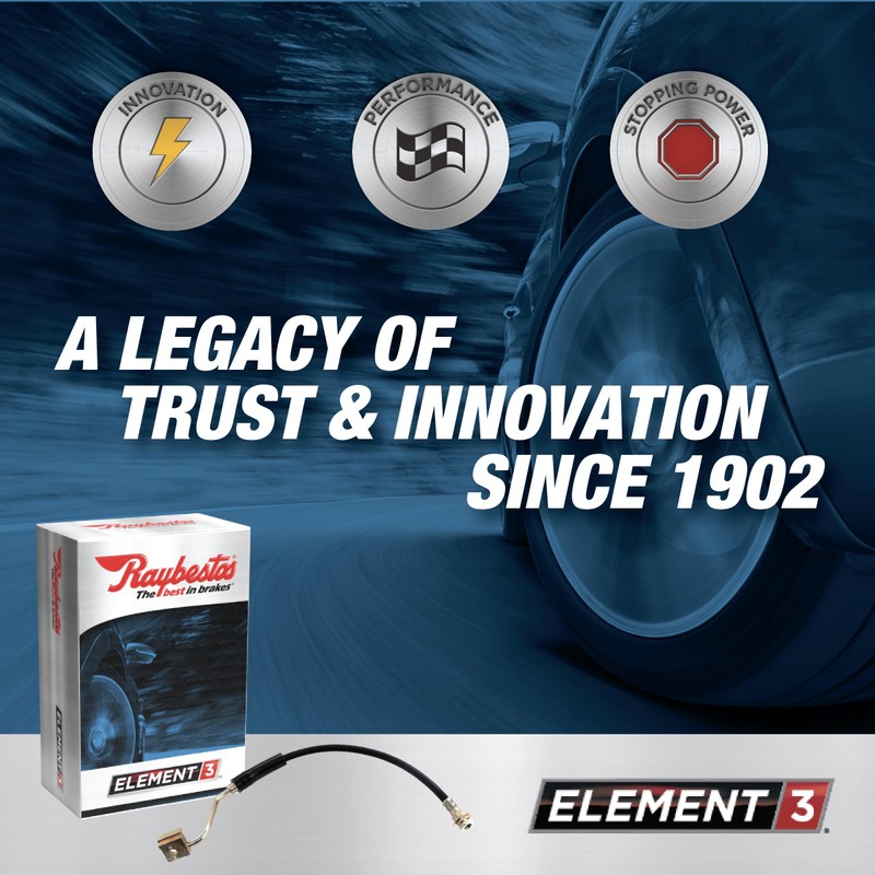 Raybestos Element3 Replacement Hydraulic Front Brake Hose with Hardware -