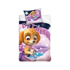 My sweety pop - 2-Piece Children's Bedding Set – Reversible Duvet Cover – 100 x 135 cm – Pillowcase – 40 x 60 cm Bedding – 100% Cotton – Gift Idea (Pat Patrol – Pink/Purple)