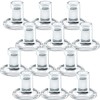 AGLARY 12pcs Taper Candle Holders, Glass Crystal Candlestick Holders Bulk,