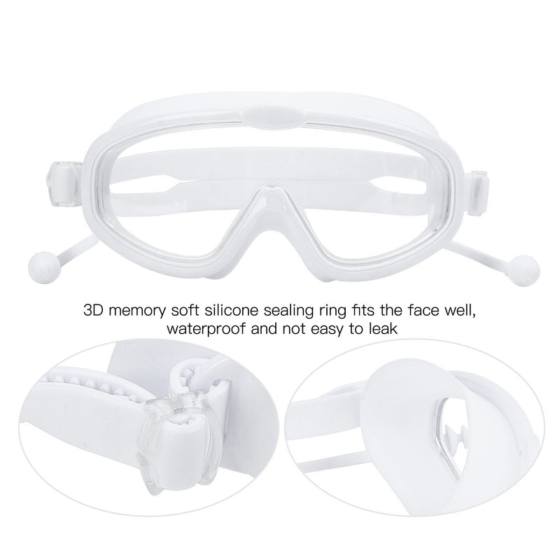 Kids Swimming Goggles with Earplug Waterproof AntiFog High Definition Diving