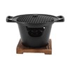 Hibachi Grill Smokeless Wooden Frame Aluminium Alloy Easy Assembly Portable