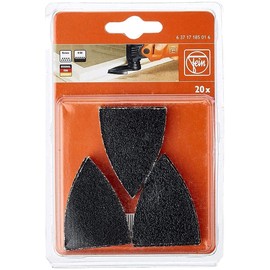 Fein MultiMaster Sanding Finger Sheets with Hook and Loop Attachment - 60 Grits, 20-Pack - 63717185016