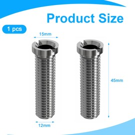JAWUZ Pack of 2 Hollow Screw Sink, Hollow Screw for Strainer Basket Valves, M12 x 45 mm Stainless Steel Hollow Screw Sink Screws, Suitable for Kitchen Sinks, Strainer Basket Sinks, Sink Accessories