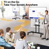 TVON Rolling TV Stand for 32-83 inch Flat Screen/Curved TVs