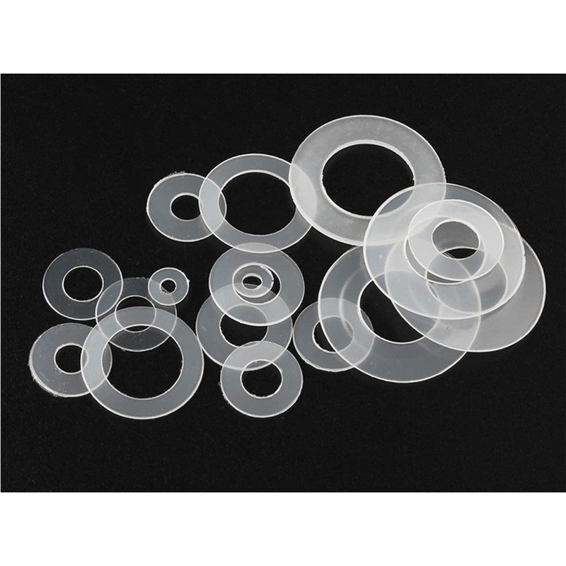CONPHERON Plastic Washers Transparent Soft Plastic Nylon Flat Washers M8