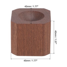 PATIKIL 2" x 2" x 1.5" Crystal Ball Stand Wood Base, 2 Pack Sphere Display Stand Photography Props Ornament Rack Holder, Brown